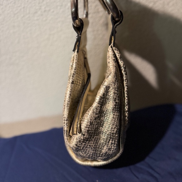 Kenneth Cole Snake Print Leather Mini Satchel Evening Bag HTF Rare BNNU Vintage - Picture 4 of 10